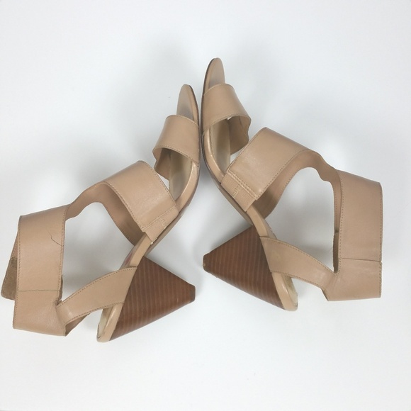 Vince Camuto Tan Strappy Chunky Ankle Heel Sandal - Picture 4 of 7